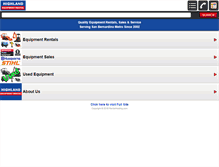 Tablet Screenshot of highland-equipment-rental.com